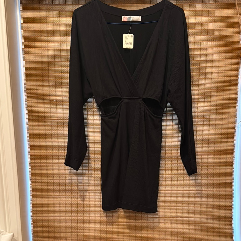 Free People Beach Black Stasia Cutout Dress